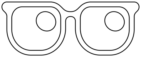 Glasses Emoji Coloring Page